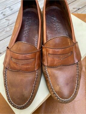 Cole Haan Clint  Whiskey Brown Hand Sewn Loafer 9 1/2D